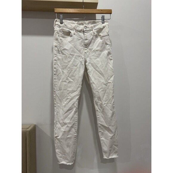 NWOT Mother Looker Ankle Fray Jeans Womens 27 Fairest Of Them All High Waisted - Picture 1 of 12